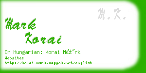 mark korai business card